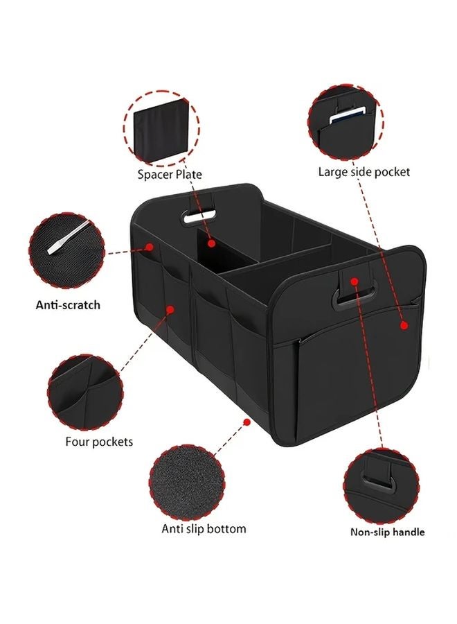 Black Large Capacity Multifunctional Storage Box For Tools Sports Gear Travel - Image 4